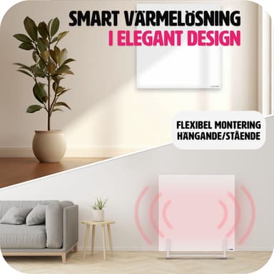 tectake Infravärmare med termostat och tippskydd - 450 W
