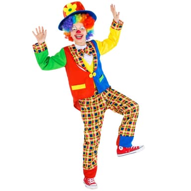 tectake Maskeraddräkt Barn Clown Galenpanna