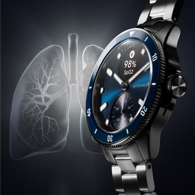 Withings ScanWatch Nova hybridklocka 42 mm (blå)