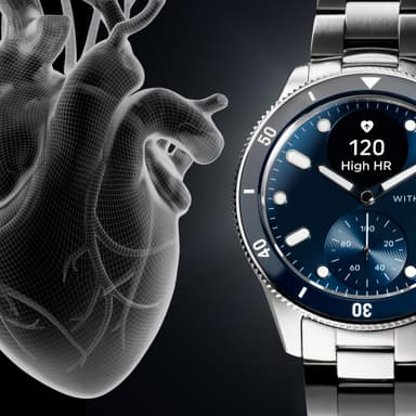 Withings ScanWatch Nova hybridklocka 42 mm (blå)