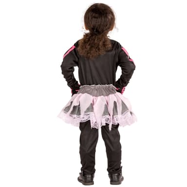 tectake Maskeraddräkt Flicka Rosa skelett
