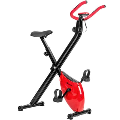 tectake Motionscykel FitX-Bike, hopfällbar med träningsdator - 113 x 43 x 80 cm
