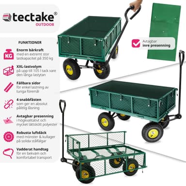 tectake Skrinda med innerklädsel max 350 kg - grön