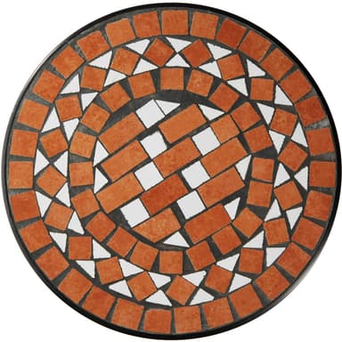 tectake Balkongbordsblomma pall med mosaikmönster 30x30x61,5cm - terrakotta