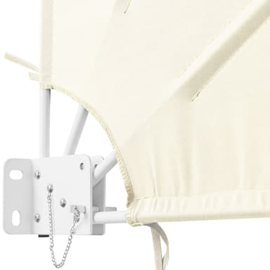 tectake Balkongskärm vikbar med väggfäste 140x7,5x140cm - beige