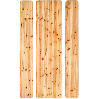 tectake Bord- och bänkset, fällbart, 1 bord + 2 bänkar - brun