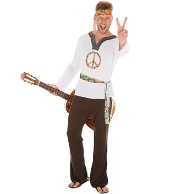 tectake Maskeraddräkt Herr Hippie Jimmy