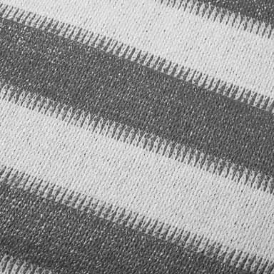 tectake Insynsskydd Balkong, med metallförstärkta öglor, version 2 - vit/grå randig, 75 cm
