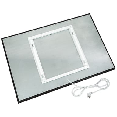 tectake Infravärme glas - 650 W, svart
