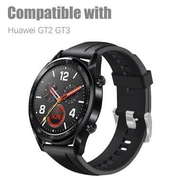 Armband silikon 22 mm Svart Huawei Watch GT2/GT3