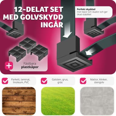 tectake Bord- och bänkset Ludwig i 3 delar, hopfällbar med parasollhållare - brun
