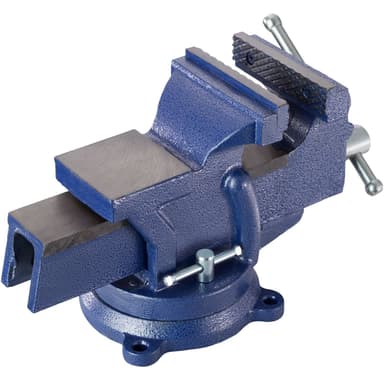 tectake Skruvstycke med städ 360° vridbart - 125 mm
