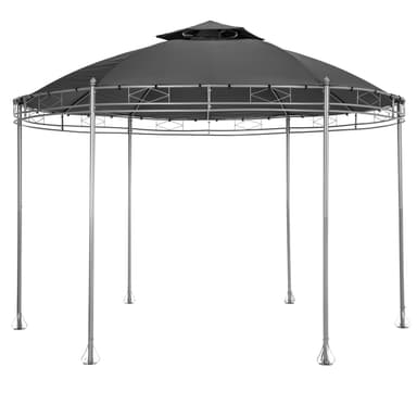 tectake Lyx-trädgårdspaviljong 350cm - antracit