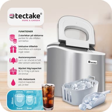 tectake Ismaskin - silver