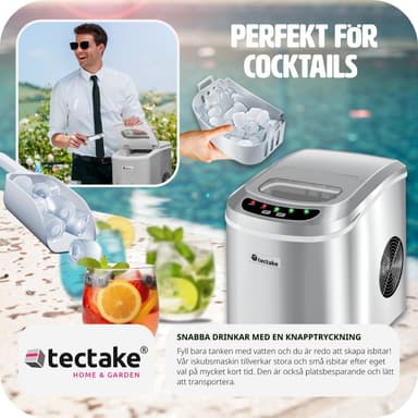 tectake Ismaskin - silver