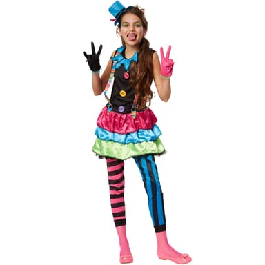tectake Maskeraddräkt för barn Färgglad Clown