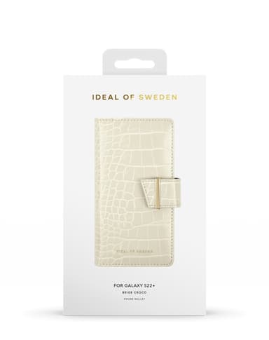 Cora Phone Wallet Galaxy S22P Beige Croco