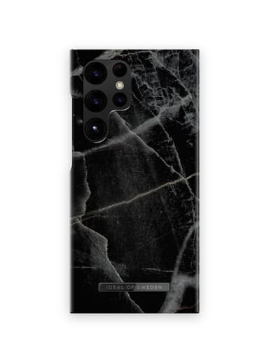 Printed Case Galaxy S23U Black Thunder Marble