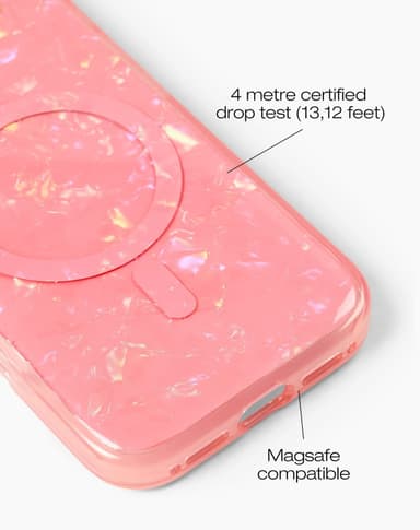 Pearlised Case MagSafe iPhone 16 Pink