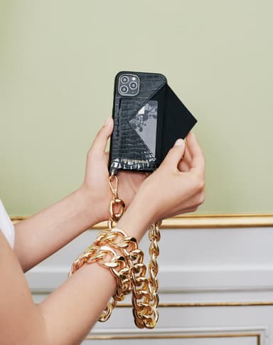 Necklace Case iPhone 12 PRO MAX Neo Noir Croco