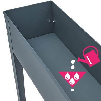 tectake Upphöjd odlingsbädd Calendula - antracit