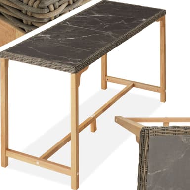 tectake Rotting barbord Lovas 161x64,5x99,5cm - natur