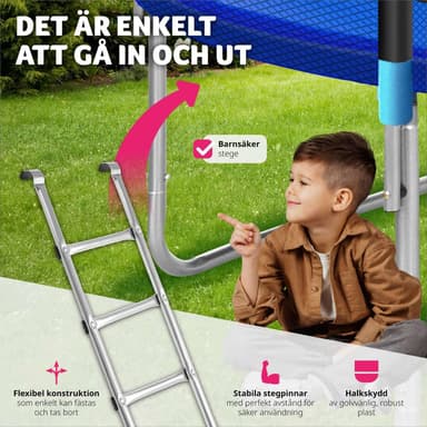 tectake Studsmatta Garfunky med skyddsnät , upp till 80 kg - 244 cm