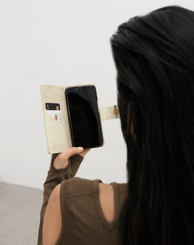 Cora Phone Wallet Galaxy S21 Plus Beige Croco