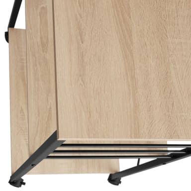 tectake Serveringsvagn Rugby 65,5x45,5x88,5cm - Industriellt lätt trä, ek Sonoma