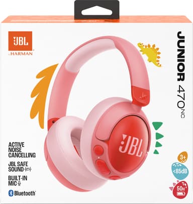 JBL Junior 470NC trådlösa over-ear hörlurar (rosa)