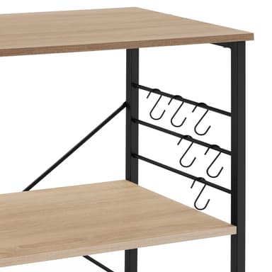 tectake Serveringsvagn Rugby 65,5x45,5x88,5cm - Industriellt lätt trä, ek Sonoma