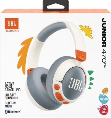JBL Junior 470NC trådlösa over-ear hörlurar (vita)