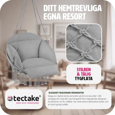 tectake Hängstol Samira - grå