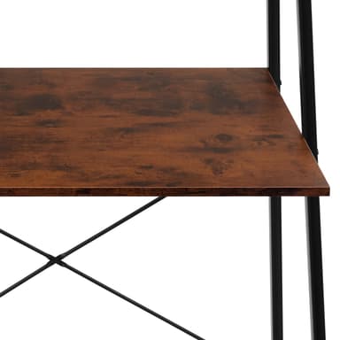 tectake Skrivbord Exeter 85,5x46,5x140cm - Industriellt mörkt trä, rustikt