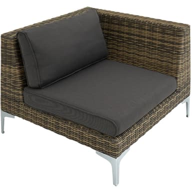 tectake Modulärt loungeset Villanova Aluminiumset 1 2-sits - Antracitgrå melerad