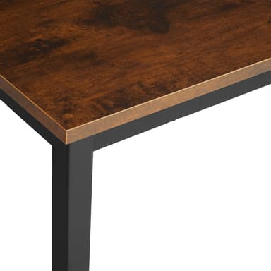 tectake Skrivbord Jenkins - Industriellt mörkt trä, rustikt, 120 cm
