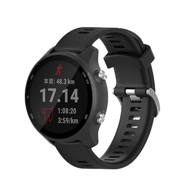 Silikonarmband till Garmin Forerunner 245 / 245 Music - Svart