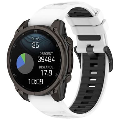 Silikonarmband till Garmin Fenix 8 51mm - Vit