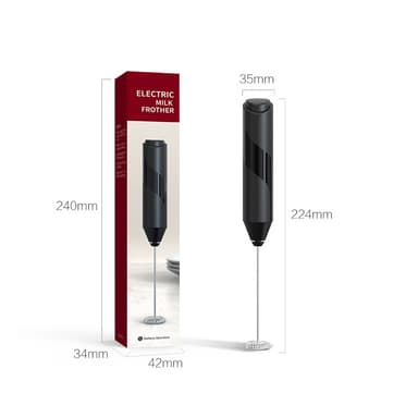 Handhållen elektrisk mjölkskummare med batteridrift