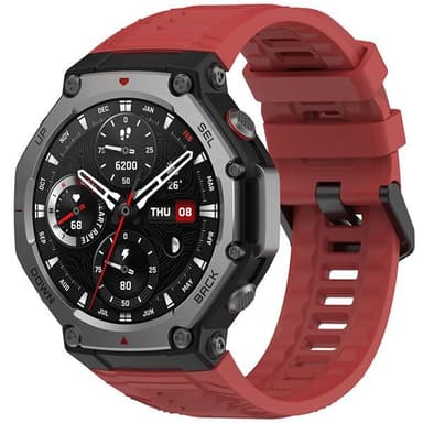 Silikonarmband till Amazfit T-REX 3 - Röd