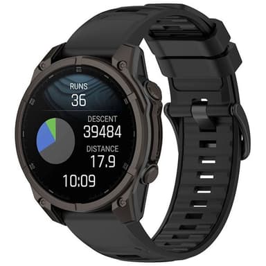 Silikonarmband till Garmin Fenix 8 47mm - Svart