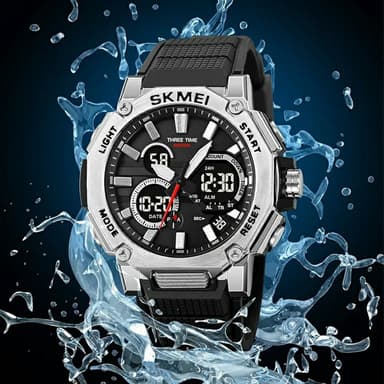 SKMEI Multi Digital Armbandsklocka Klocka Night Vision Elektronisk - Svart