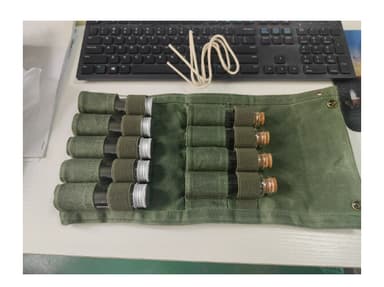 Kryddställ arrangör för camping i kanvas Grön