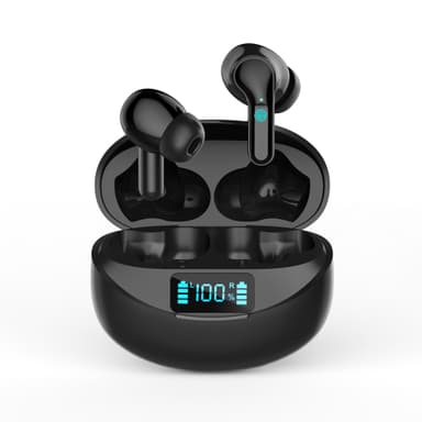 Trådlösa hörlurar - Bluetooth 5.3 sporthörlurar Svart