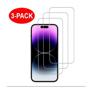 IPhone 15 Pro Skärmskydd i Härdat Glas 3-pack