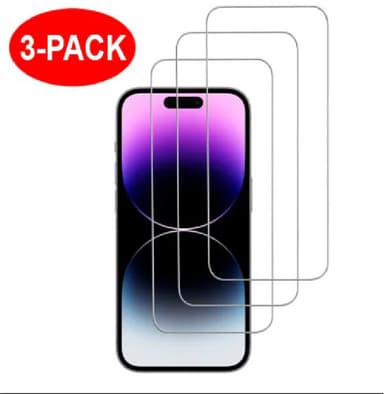 IPhone 15 Pro Skärmskydd i Härdat Glas 3-pack