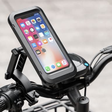 Vattentät mobilhållare för cykel/motorcykel/skoter roterbar