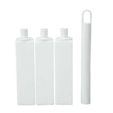 3-pack Toalettborste med Pimpsten Grå