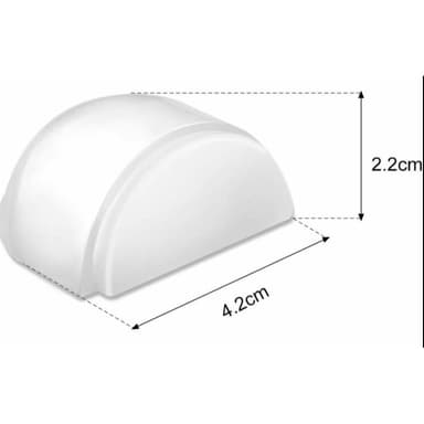 Rund självhäftande dörrstopp 4-pack Transparent