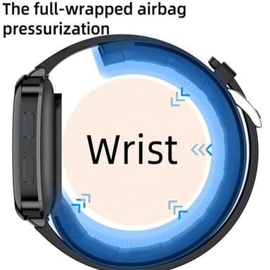 Smartwatch med blodtrycksmätare Svart